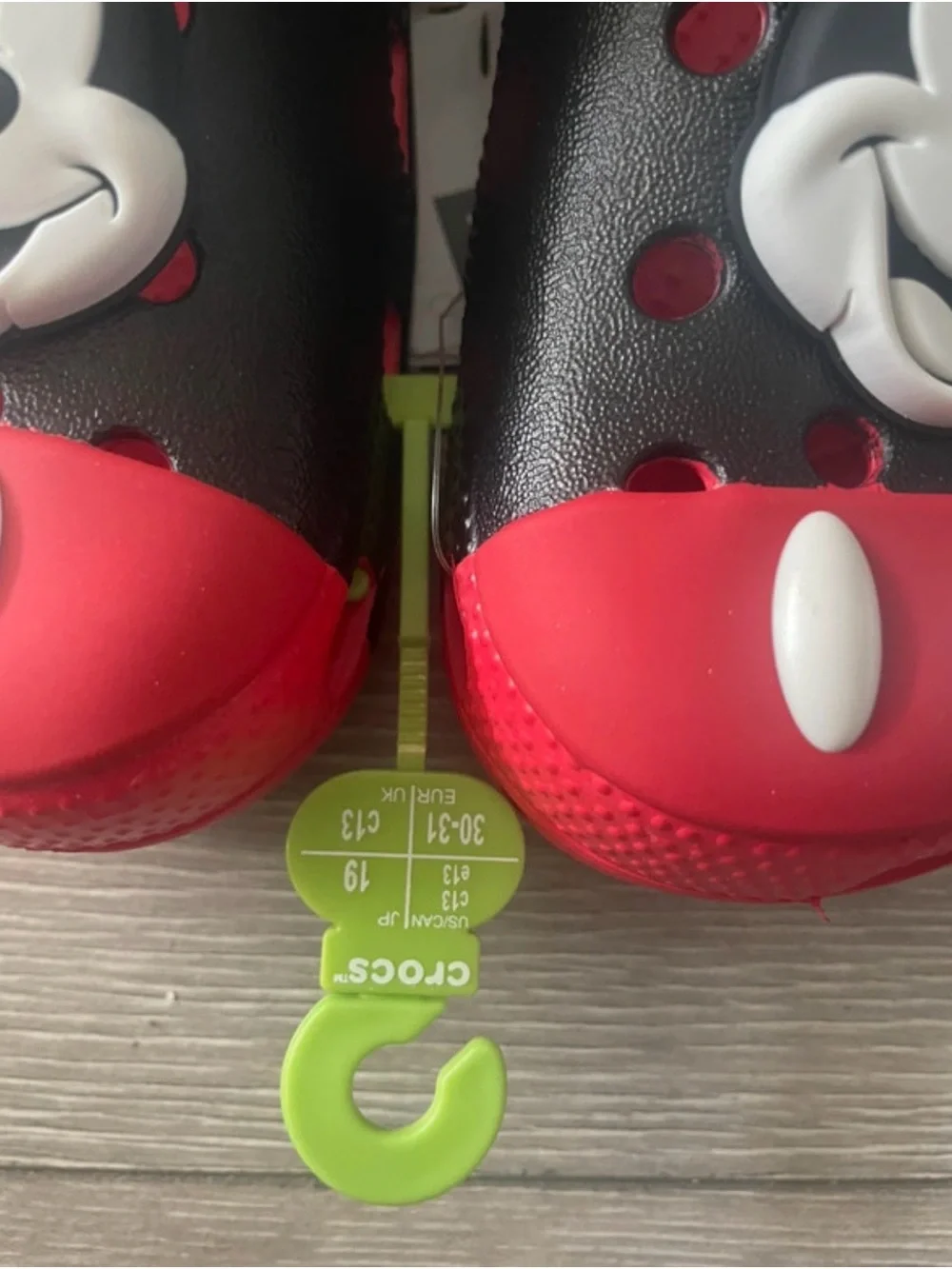 CROCS Kids' Mickey Mouse Black, Red & Yellow Clog Sandals